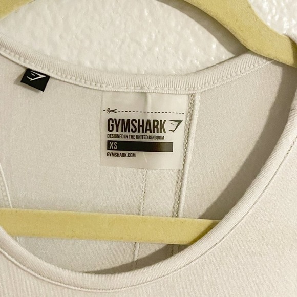 GYMSHARK Women's White Longline Sleeveless Split Slit Back Tank Top Size XS - Picture 6 of 8